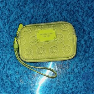 Lime Green Michael Kors cardholder/wristlet